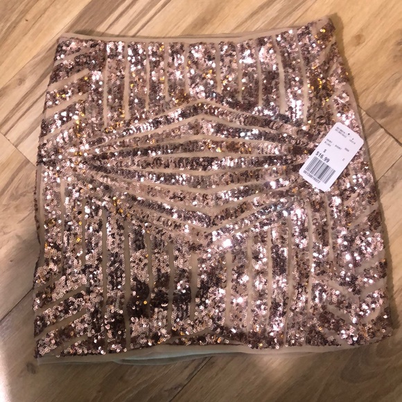 Forever 21 Dresses & Skirts - 3 for $20 NWT gold sequence skirt woman’s small